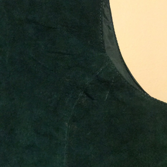 Genuine Leather Emerald Green Vest - Picture 3 of 9